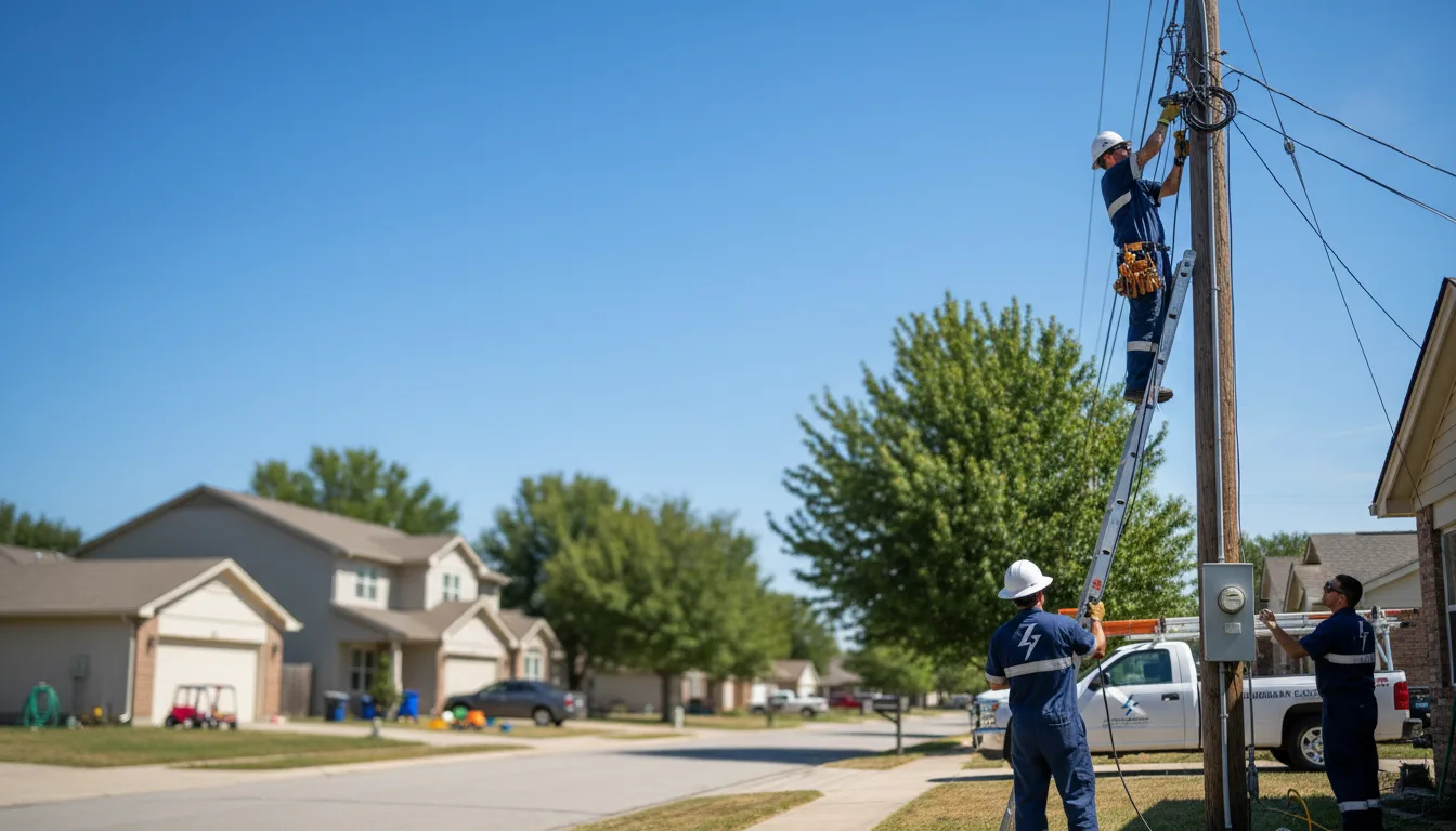Residential electrician providing installation services in Tyro, KS